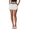 image:imageMakeMeChic Womens Polka Dots Mini Shorts Casual Low Waisted Wide Leg Shorts with PocketsBlack and White