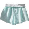 image:imageMakeMeChic Womens Striped Elastic Waist Shorts Button Front Summer ShortsMint Blue