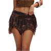 image:imageMakeMeChic Womens Summer Boho Mini Shorts Paisley Print Low Rise Ruched Ruffle Tiered Micro Skirt ShortsMulticolor