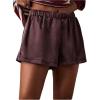 image:imageMakeMeChic Womens Summer Satin Sweat Shorts Y2k Wide Leg Lounge Running Shorts BoxersMaroon