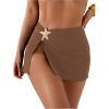 image:imageMakeMeChic Womens Swimsuit Coverup Beach Cover Ups Starfish Mini SkirtCoffee Brown