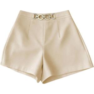 image:imageMAKEMECHIC Womens 2 Pack Dressy Shorts High Waist Wide Leg Work Office Summer ShortsBeige