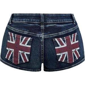 image:imageMAKEMECHIC Womens Jean Shorts Y2k Low Waist Mini Denim Shorts ClubwearBlue