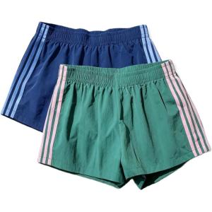 image:imageMakeMeChic Womens 2 Pack Striped Running Shorts Summer Track Workout Athletic ShortsDark Blue Green