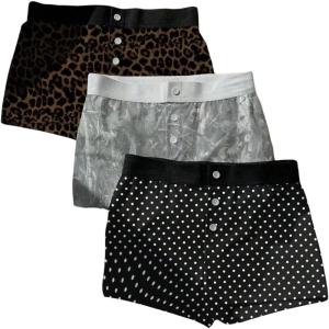 image:imageMakeMeChic Womens 3 Pack Gym Shorts Leopard Striped Polka Dots Work Out Biker Shorts Yoga LeggingsPolka Dots Leopard