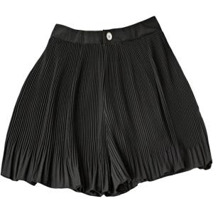 image:imageMakeMeChic Womens Pleated Ruffle Shorts Summer Wide Leg Flowy Dressy ShortsBlack
