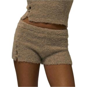 image:imageMakeMeChic Womens Summer Crochet Shorts Striped Knit Pajama Micro Mini Shorts Lounge BottomsKhaki