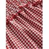 image:imageMAKEMECHIC Womens Plaid Bow Tank Top Square Neck Ruffle Sleeveless Smocked Cute TopsRed