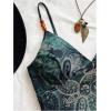 image:imageMAKEMECHIC Womens Summer Boho Tops Floral Paisley Print Sleeveless Flared Hem Y2K Going Out TopsMulticolor