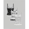 image:imageMakeMeChic Womens 3 Pack Lace Trim Camisole Musical Graphic V Neck Spaghetti Strap Sleeveless Y2k TopsBlack and White