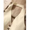 image:imageMakeMeChic Womens Button Down Halter Vest Sleeveless Work Business WaistcoatApricot