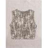 image:imageMakeMeChic Womens Camo Print Tank Top Crew Neck Sleeveless Slim Fit Summer Crop TopsGrey