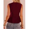 image:imageMakeMeChic Womens Dressy Ruffle Tops Going Out Tank Tops Sleeveless Work Shirt BlouseBurgundy