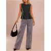 image:imageMakeMeChic Womens Dressy Ruffle Tops Going Out Tank Tops Sleeveless Work Shirt BlouseGrey