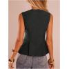 image:imageMakeMeChic Womens Dressy Ruffle Tops Going Out Tank Tops Sleeveless Work Shirt BlouseGrey