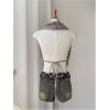image:imageMakeMeChic Womens Faux Fur Furry Sleeveless Halter Top Tie Open Back Y2K Fall Rave OutfitsKhaki
