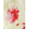 image:imageMakeMeChic Womens Floral Print Satin Halter Tops Shirred Knot Draped Summer ShirtYellow