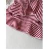 image:imageMakeMeChic Womens Gingham Cami Tops Spaghetti Strap Ruffle Cute Summer Crop Y2K TopRed