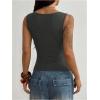 image:imageMakeMeChic Womens Grommet Eyelet Tank Top Grunge Sleeveless Punk Y2K Crop TopsGrey