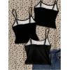 image:imageMakeMeChic Womens Grunge Goth Top 3 Pack Punk Y2k Crop Spaghetti Strap Fitted CamisoleMulticolor