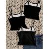 image:imageMakeMeChic Womens Grunge Goth Top 3 Pack Punk Y2k Crop Spaghetti Strap Fitted CamisoleMulticolor B