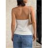 image:imageMakeMeChic Womens Halter Tops White Going Out Backless Cute Summer Criss Cross Classy Night Out TopsApricot