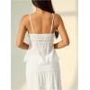 image:imageMakeMeChic Womens Lace Trim Camisole Button Front Sleeveless Going Out TopsWhite
