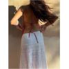 image:imageMakeMeChic Womens Mesh Backless Halter Top Summer Tie Dye Starfish Sexy Camisole TopsRed