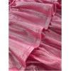 image:imageMakeMeChic Womens Metallic Ruffle Camisole V Neck Layered Smocked Sleeveless Party Crop TopsPink