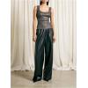 image:imageMakeMeChic Womens Metallic Square Neck Tank Tops Sleeveless Fitted Party TopGrey