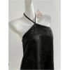 image:imageMakeMeChic Womens Open Back Halter Top Sheer Ruffle Sleeveless Jacquard Dressy Tops TrendyBlack