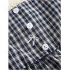 image:imageMakeMeChic Womens Plaid Lace Tank Tops Bow Tie Shoulder Shirred Sleeveless Vintage Y2k Cute TopBlue