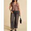 image:imageMakeMeChic Womens Plus Size Cheetah Print Halter Top Sleeveless Y2K Summer Going Out TopsMulticolor