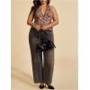 image:imageMakeMeChic Womens Plus Size Cheetah Print Halter Top Sleeveless Y2K Summer Going Out TopsMulticolor