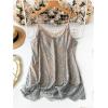 image:imageMakeMeChic Womens Plus Size Floral Lace Tank Tops Spaghetti Strap Basic V Neck Cami TopsGrey