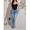 image:imageMakeMeChic Womens Plus Size Lace Corset Tops Going Out Sexy Spaghetti Strap Bustier Crop TopsBlack