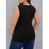 image:imageMakeMeChic Womens Plus Size Mesh Sheer Sleeveless Tank Top Sexy Round Neck Summer Casual TopsBlack