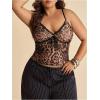 image:imageMakeMeChic Womens Plus Size Summer Tops Y2K Cheetah Print Lace Bow Spaghetti Strap Tank TopsMulticolor