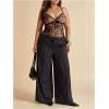 image:imageMakeMeChic Womens Plus Size Summer Tops Y2K Cheetah Print Lace Bow Spaghetti Strap Tank TopsMulticolor