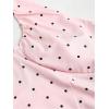 image:imageMakeMeChic Womens Polka Dots Flower Halter Crop Tops Criss Cross Cut Out Backless Shirred TankPink