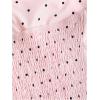 image:imageMakeMeChic Womens Polka Dots Flower Halter Crop Tops Criss Cross Cut Out Backless Shirred TankPink