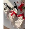 image:imageMakeMeChic Womens Polka Dots Lace Tank Top Spaghetti Strap Sleeveless 2 Pack Cami Crop TopsBlack and Red