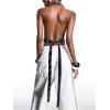 image:imageMakeMeChic Womens Polka Dots Striped Halter Tops Summer Y2K Sleeveless Tie Backless Crop Tank TopMulticolor Striped