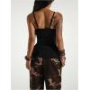 image:imageMakeMeChic Womens Rhinestone Scoop Neck Camisole Spaghetti Strap Sleeveless Y2k Tank TopsBlack