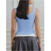 image:imageMakeMeChic Womens Rhinestone Sleeveless Y2k Crop Tank Top Sparkly Fitted Square Neck Top Summer Going Out TopsBlue