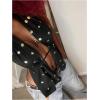 image:imageMakeMeChic Womens Rivet Studded Halter Crop Top Sleeveless Open Back Party Tank TopsBlack