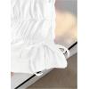 image:imageMakeMeChic Womens Ruched Halter Tops Drawstring Side Ruffle Workout Tank Top ShirtWhite