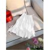image:imageMakeMeChic Womens Ruched Halter Tops Drawstring Side Ruffle Workout Tank Top ShirtWhite