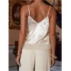 image:imageMakeMeChic Womens Satin Lace Camisole Top V Neck Sleeveless Going Out Party Tank TopsApricot