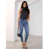 image:imageMakeMeChic Womens Satin Silk Backless Halter Tops High Neck Sleeveless Camisole Summer Classy Going Out TopBlack